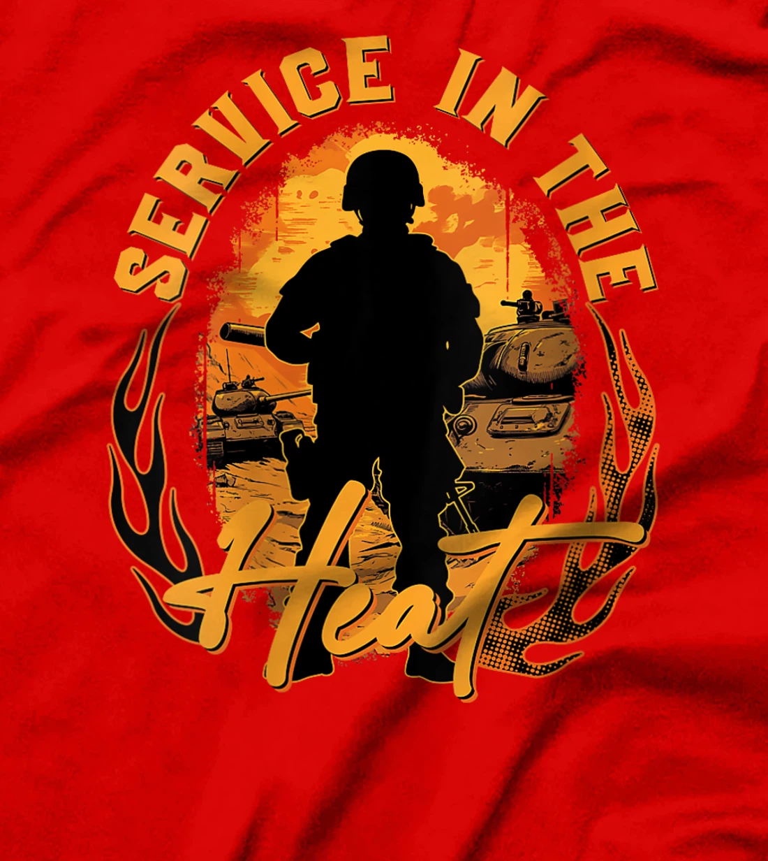Womens Vietnam War Veteran Veterans Service In The Heat Veterans T-Shirt