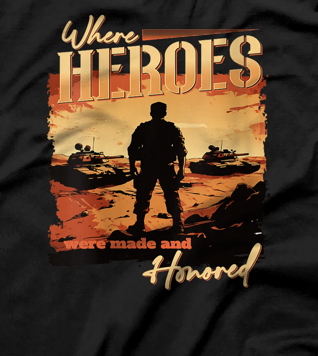 Womens Iraq War Design Veteran Where Heroes Were Made And Honored T-Shirt