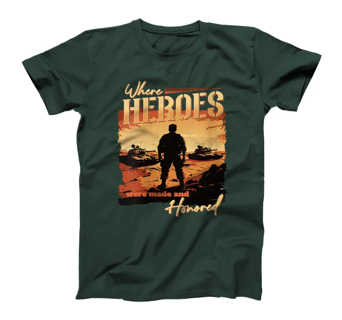 Womens Iraq War Design Veteran Where Heroes Were Made And Honored T-Shirt