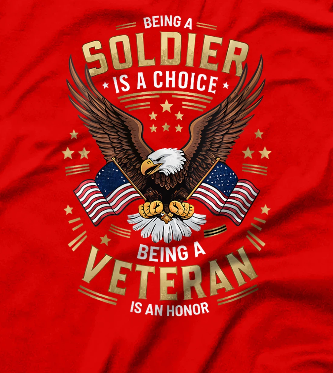 Womens Soldier by Choice, Veteran by Honor T-Shirt