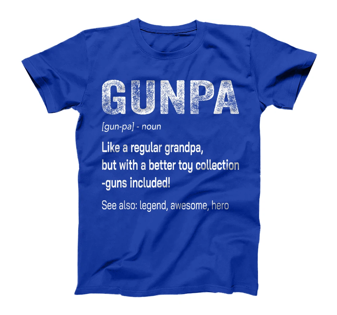 Funny Gunpa Definition Gun Lover Gun Owner Grandpa Veteran T-Shirt