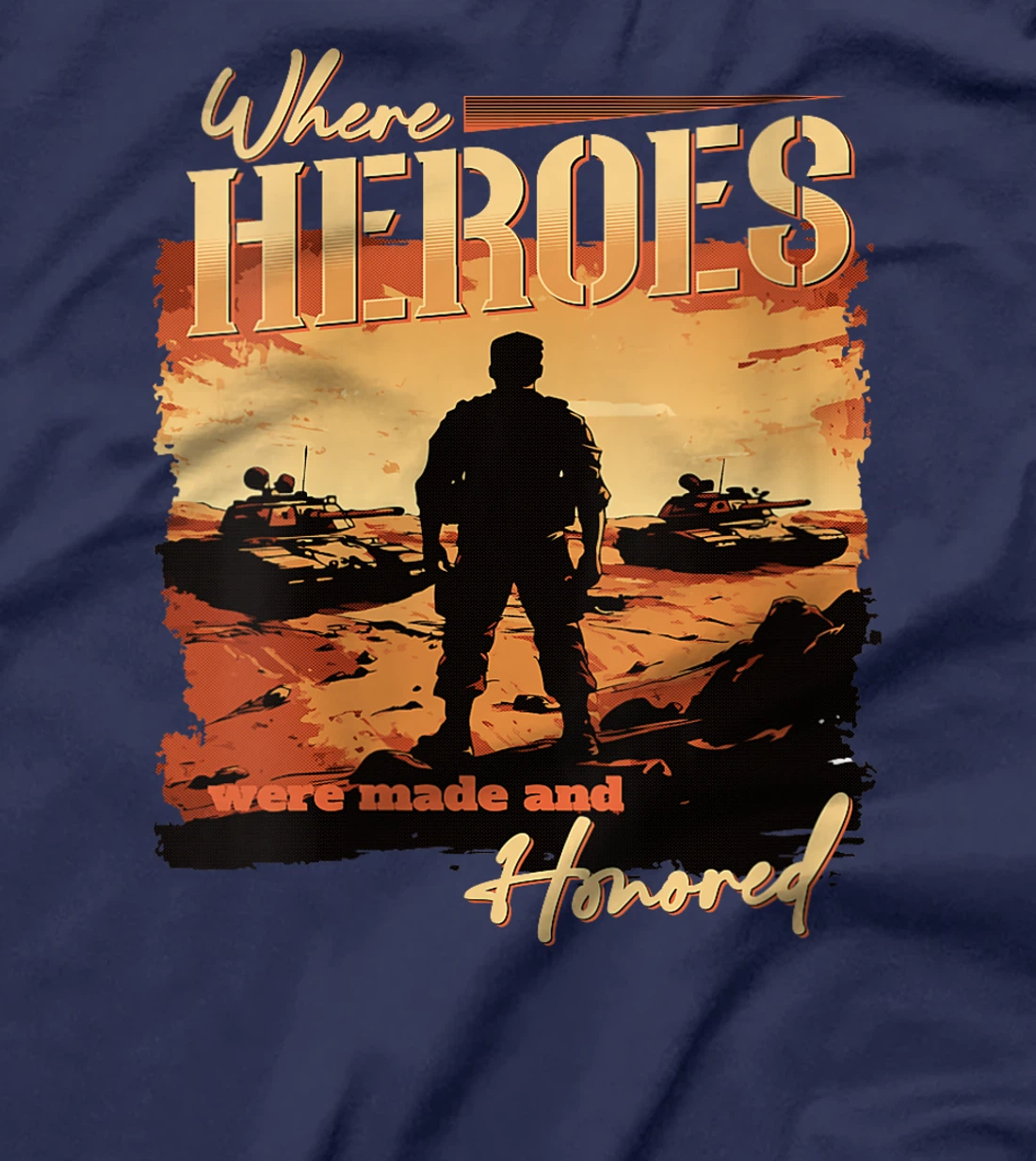 Womens Iraq War Design Veteran Where Heroes Were Made And Honored T-Shirt