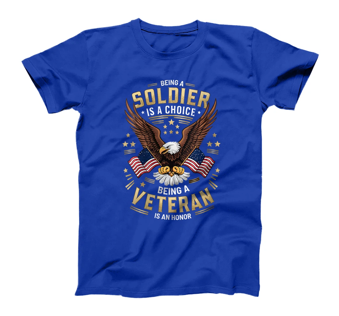 Womens Soldier by Choice, Veteran by Honor T-Shirt