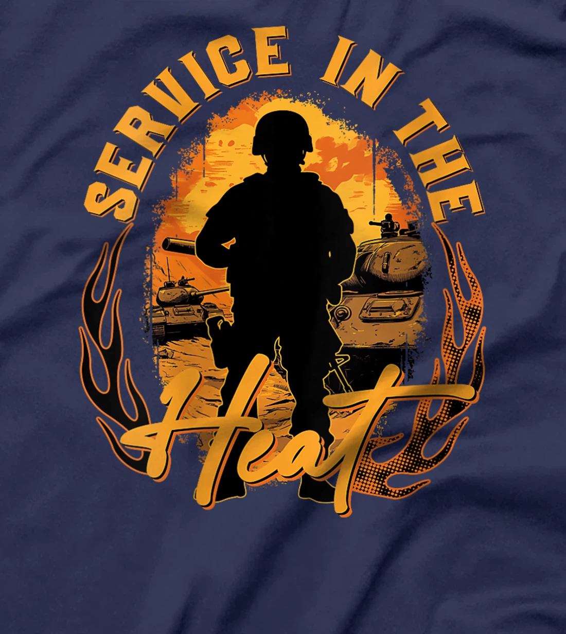 Womens Vietnam War Veteran Veterans Service In The Heat Veterans T-Shirt