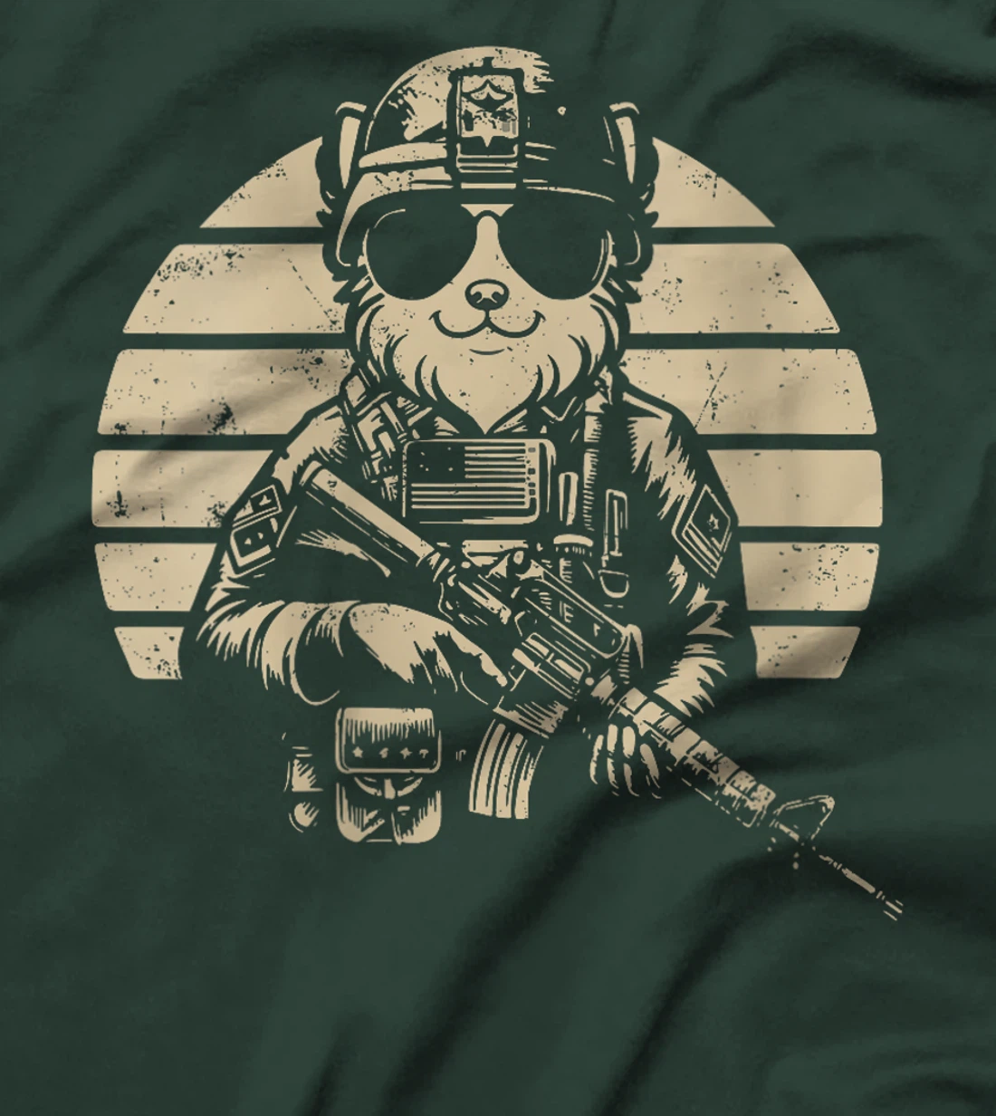 Womens Chihuahua Sunglasses Costume Owner Proud Soldier Veteran T-Shirt