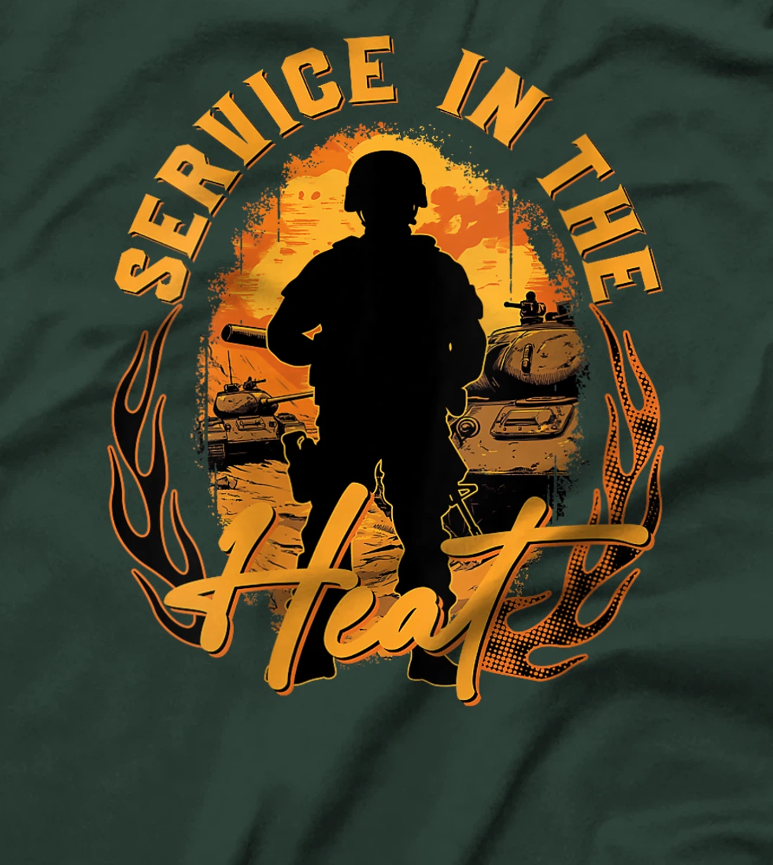 Womens Vietnam War Veteran Veterans Service In The Heat Veterans T-Shirt