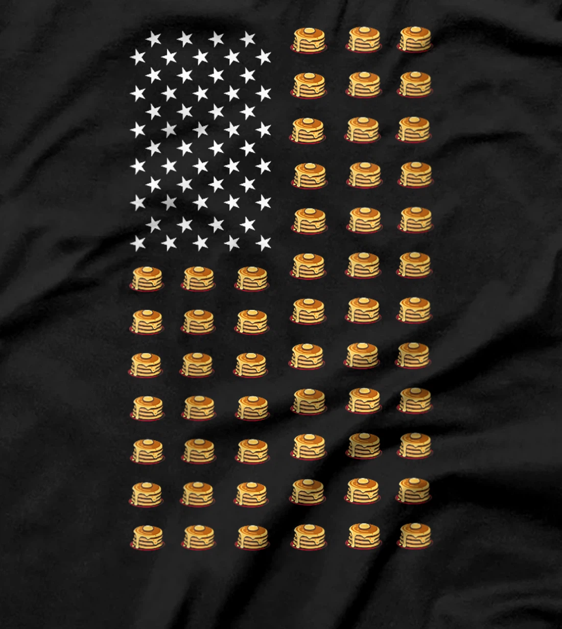 Womens American Flag Pancakes Food USA Patriotism Patriot Veteran T-Shirt