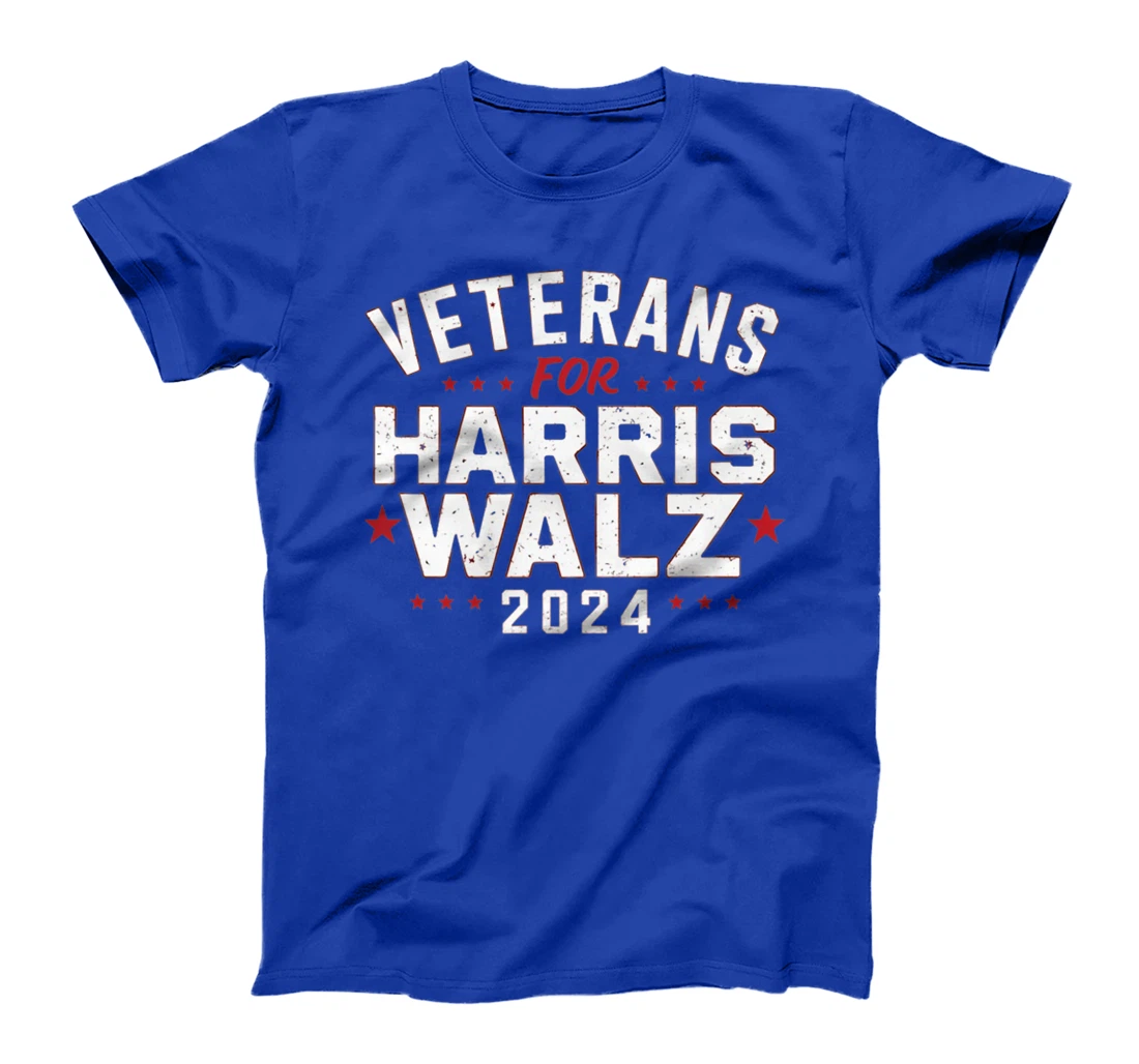 Veterans For Harris Waltz 2024 Election Vote Blue Democrat Premium T-Shirt