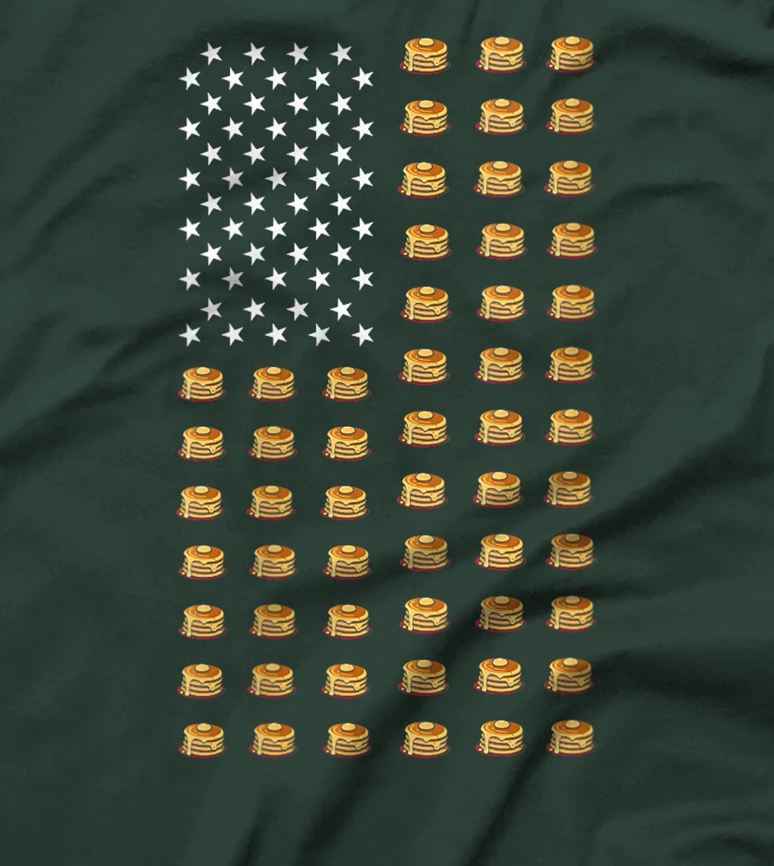 Womens American Flag Pancakes Food USA Patriotism Patriot Veteran T-Shirt