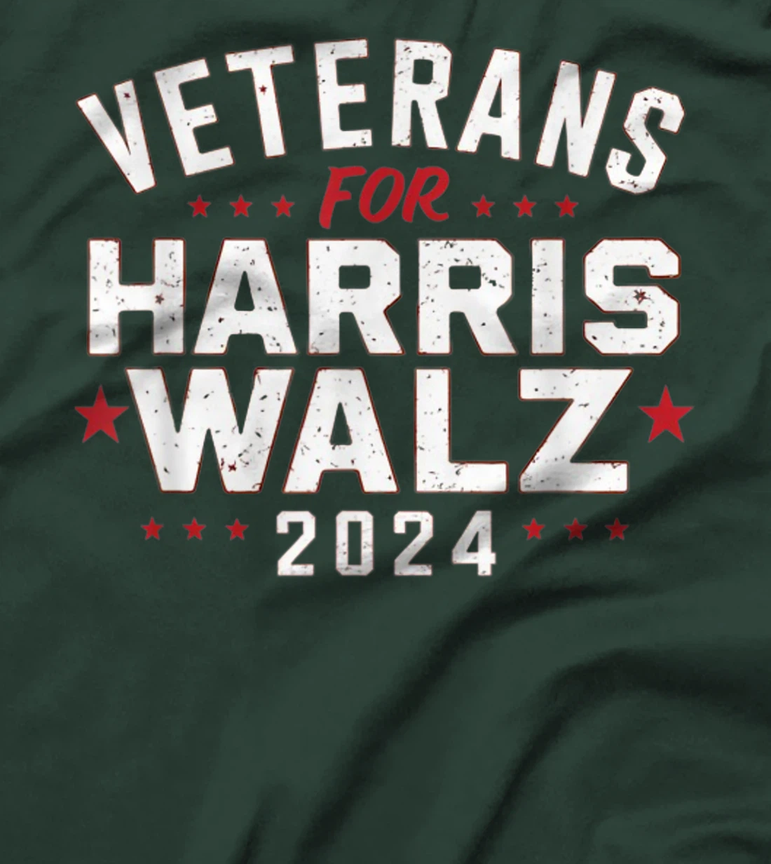 Veterans For Harris Waltz 2024 Election Vote Blue Democrat T-Shirt