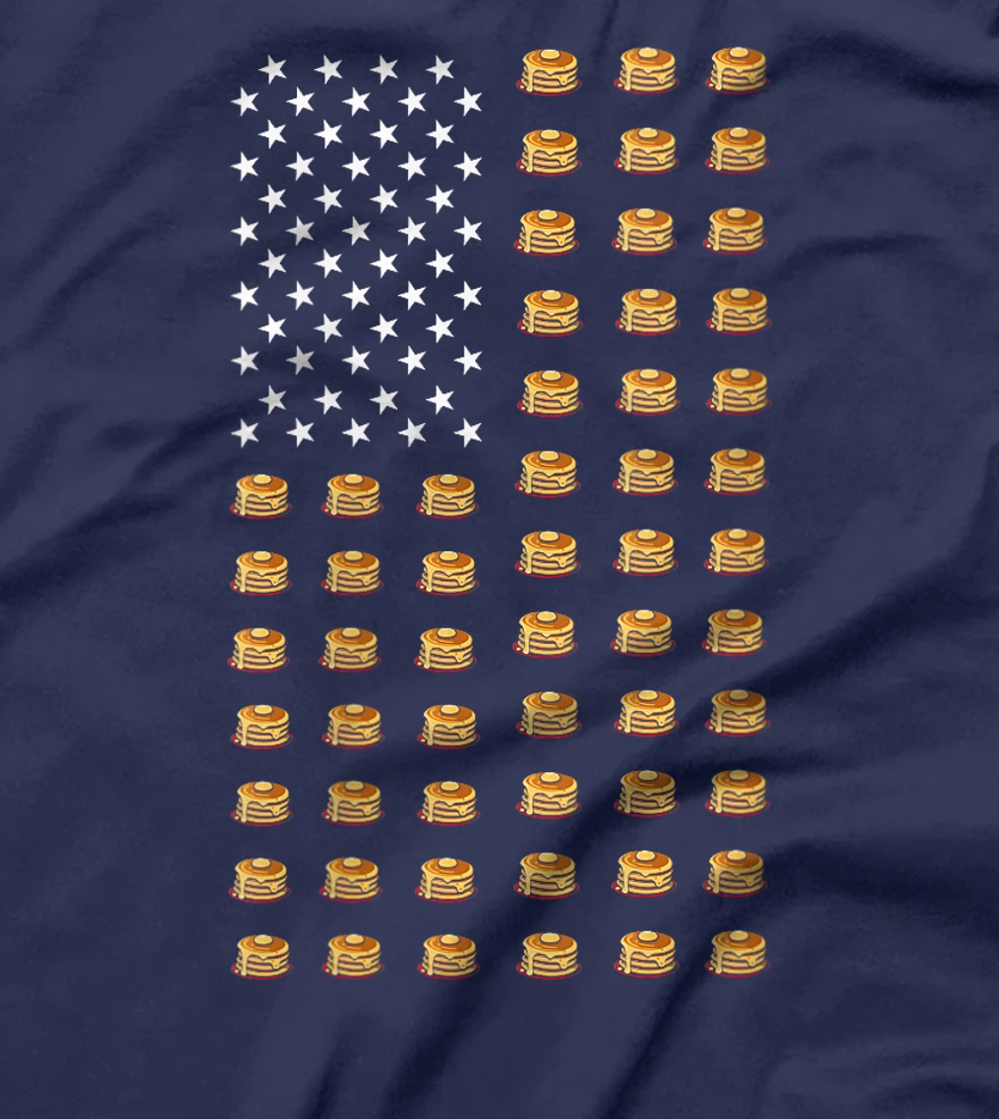 Womens American Flag Pancakes Food USA Patriotism Patriot Veteran T-Shirt