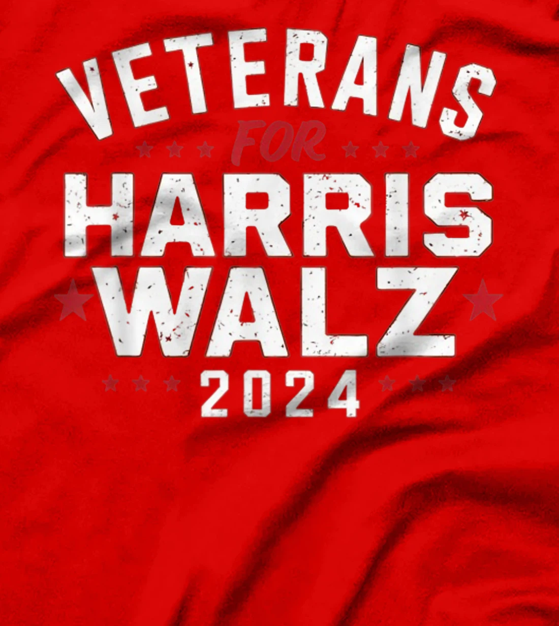 Veterans For Harris Waltz 2024 Election Vote Blue Democrat T-Shirt