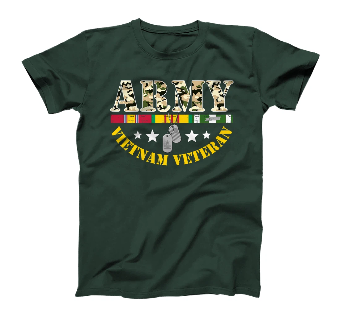US Army Vietnam Veteran USA Flag Shirt, Veteran Vietnam Army Premium T-Shirt