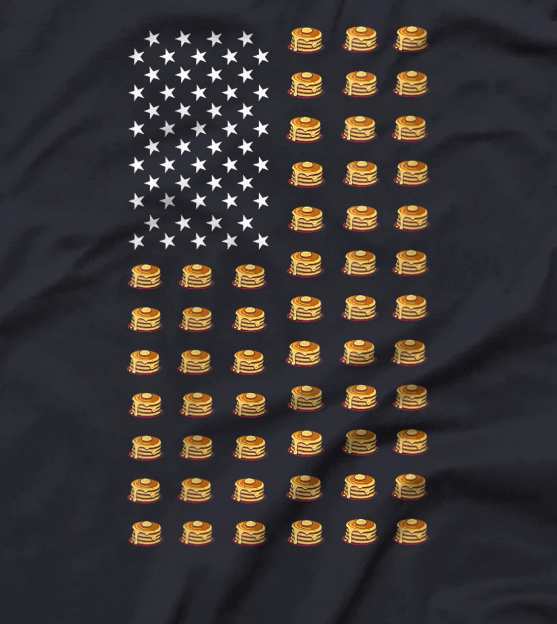 Womens American Flag Pancakes Food USA Patriotism Patriot Veteran T-Shirt