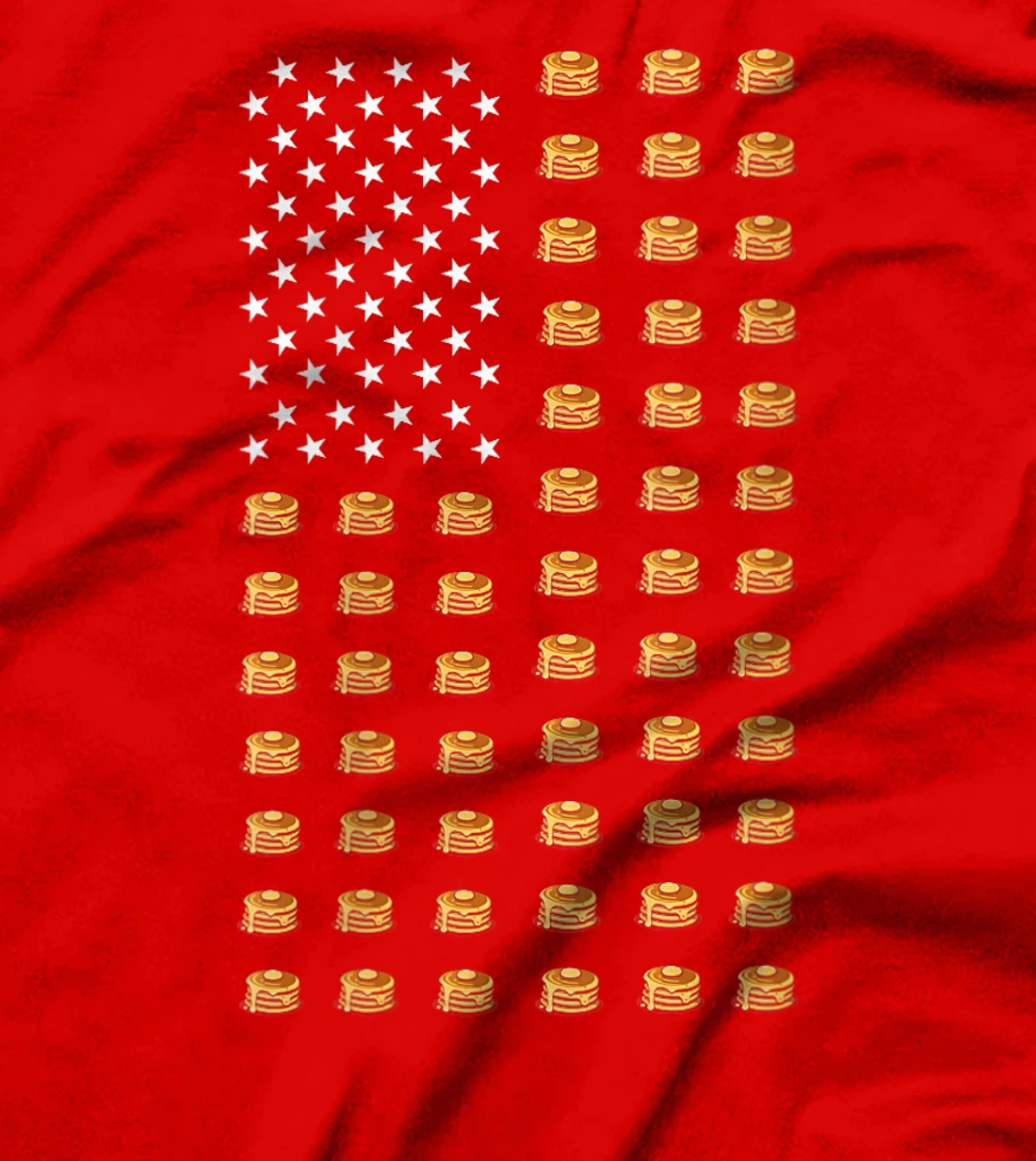 Womens American Flag Pancakes Food USA Patriotism Patriot Veteran T-Shirt