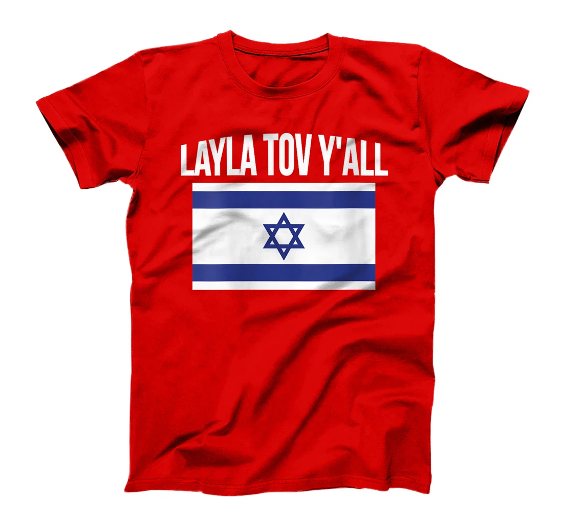 Womens Layla Tov YAll Israel Flag Israeli T-Shirt