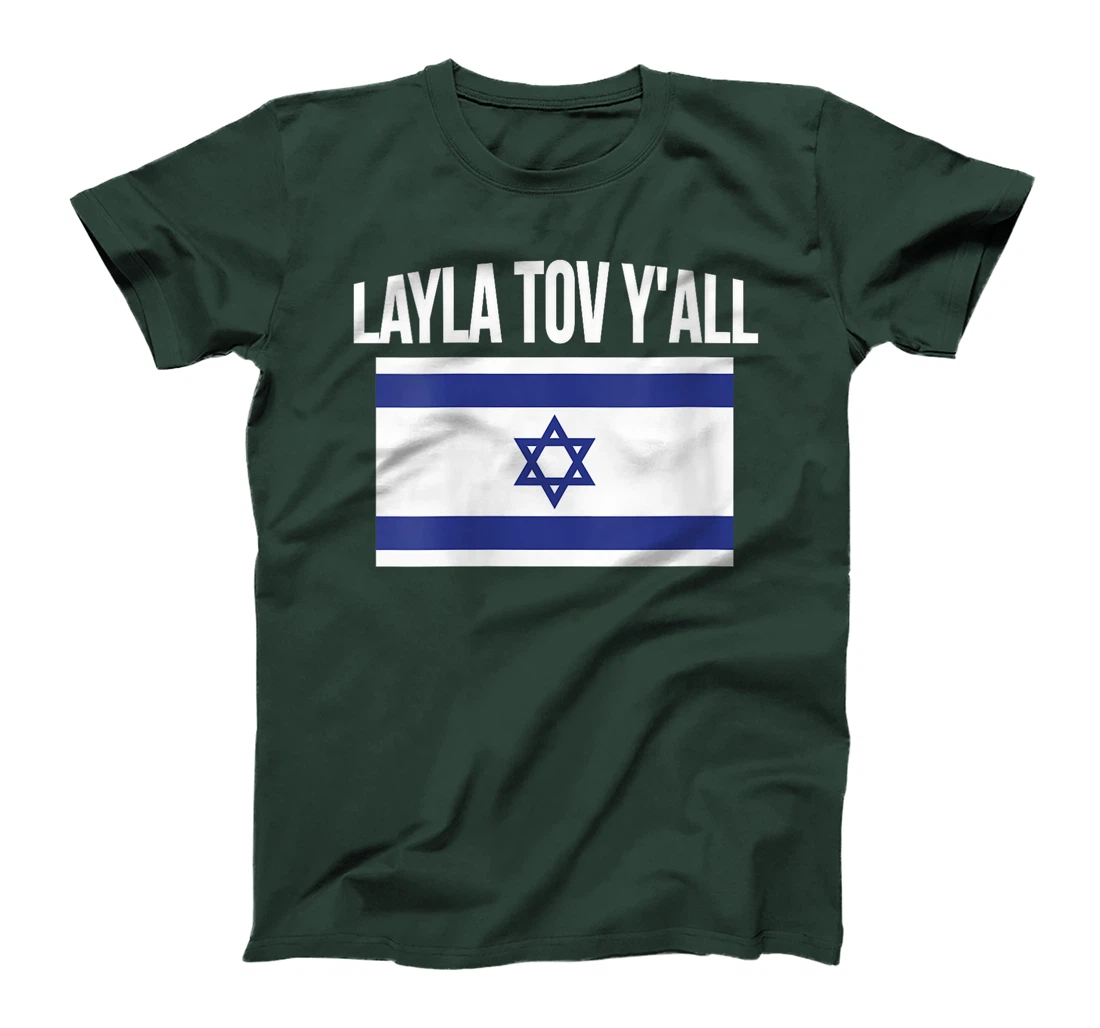 Womens Layla Tov YAll Israel Flag Israeli T-Shirt