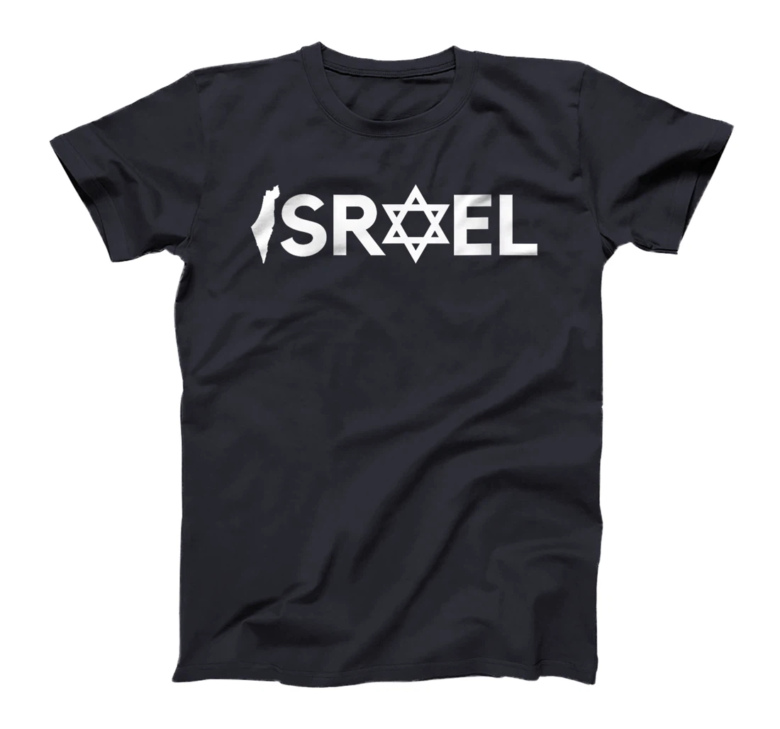 Womens Israel Holy Land Map Jewish Star of David Israeli T-Shirt