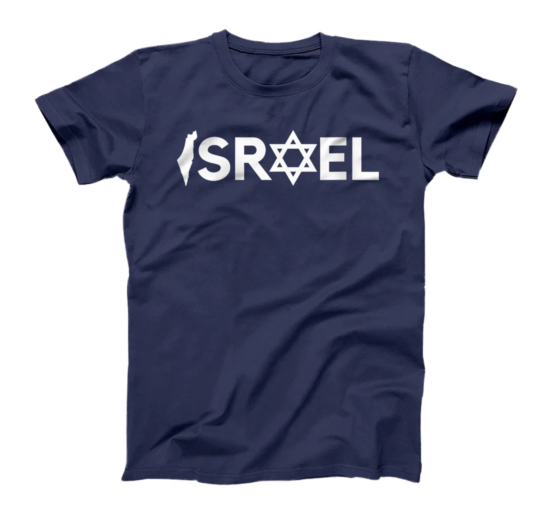 Womens Israel Holy Land Map Jewish Star of David Israeli T-Shirt