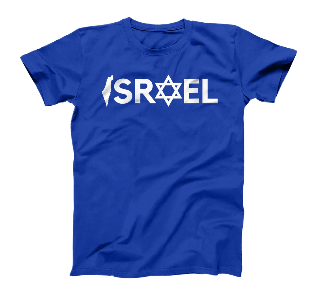 Womens Israel Holy Land Map Jewish Star of David Israeli T-Shirt