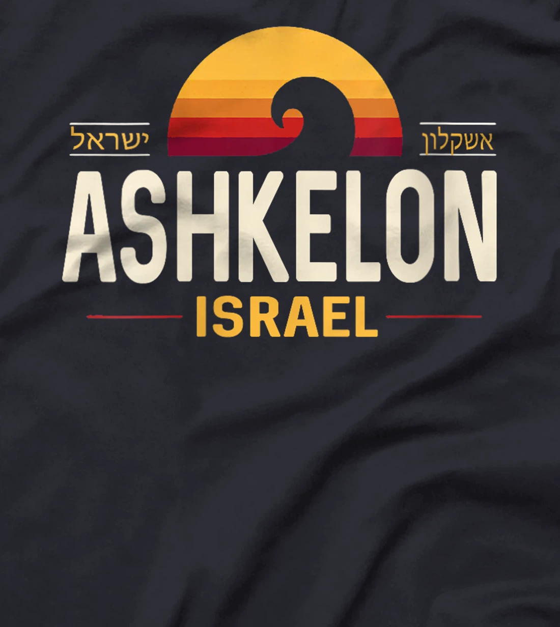 Womens Ashkelon Israel | Ashkelon Israel Retro Wave T-Shirt