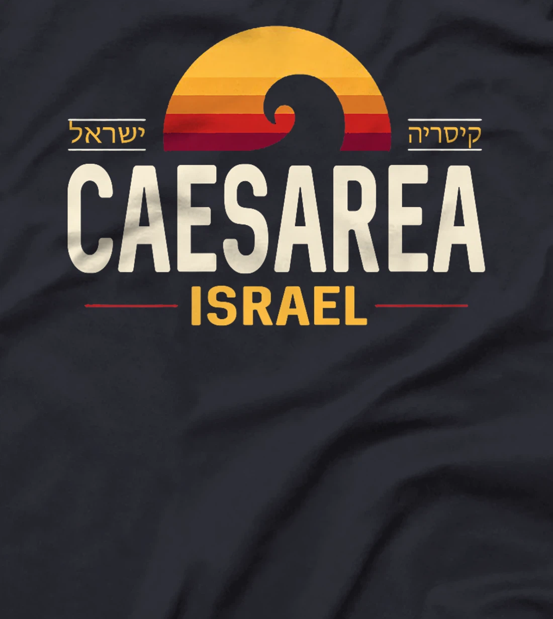 Caesarea Israel | Caesarea Israel Retro Wave | Caesaria Premium T-Shirt