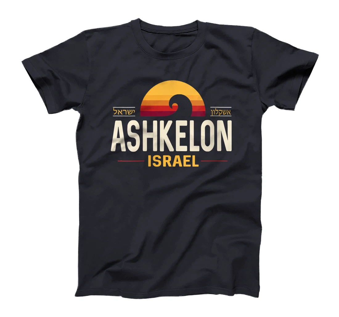 Womens Ashkelon Israel | Ashkelon Israel Retro Wave T-Shirt