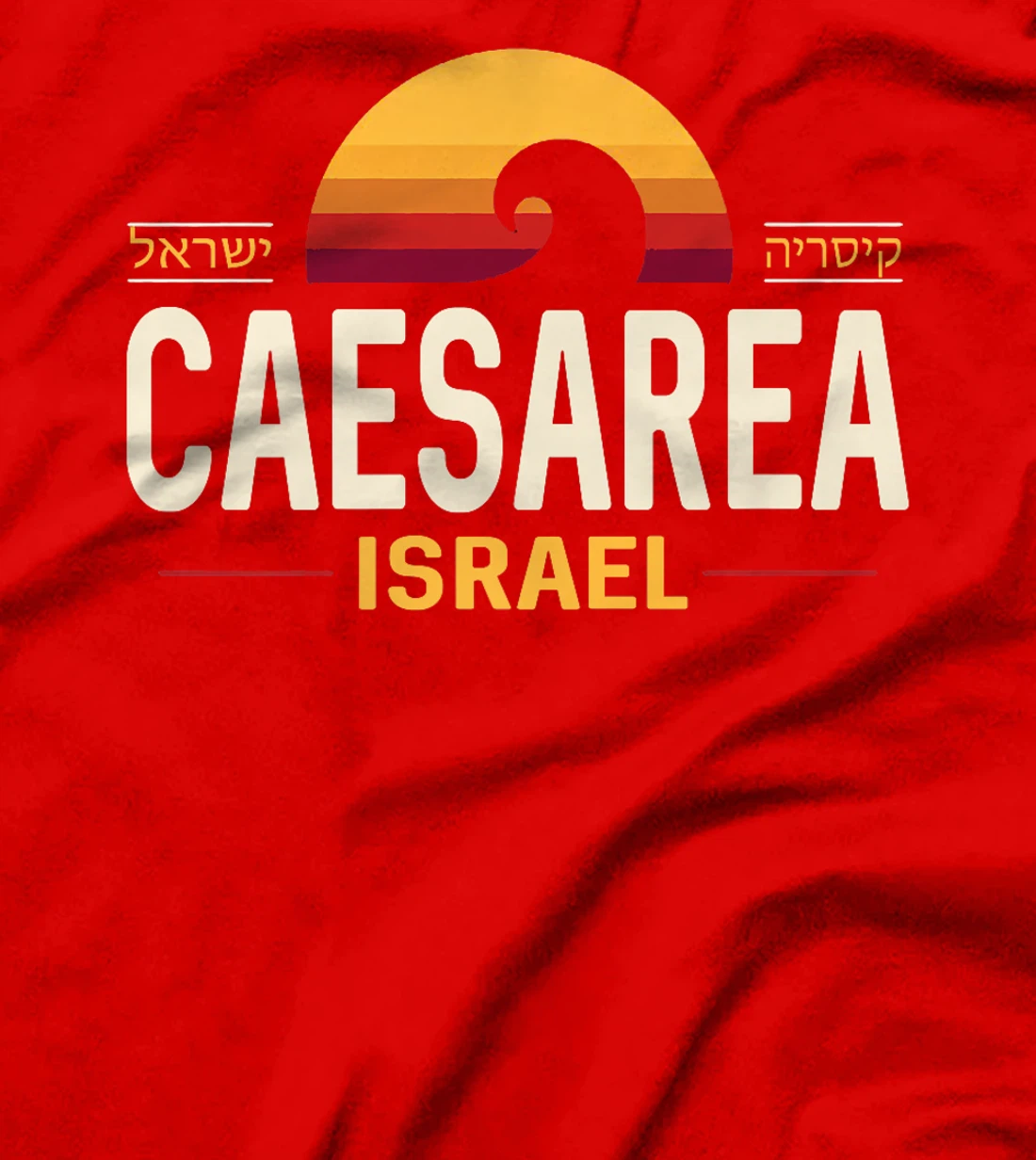 Caesarea Israel | Caesarea Israel Retro Wave | Caesaria Premium T-Shirt