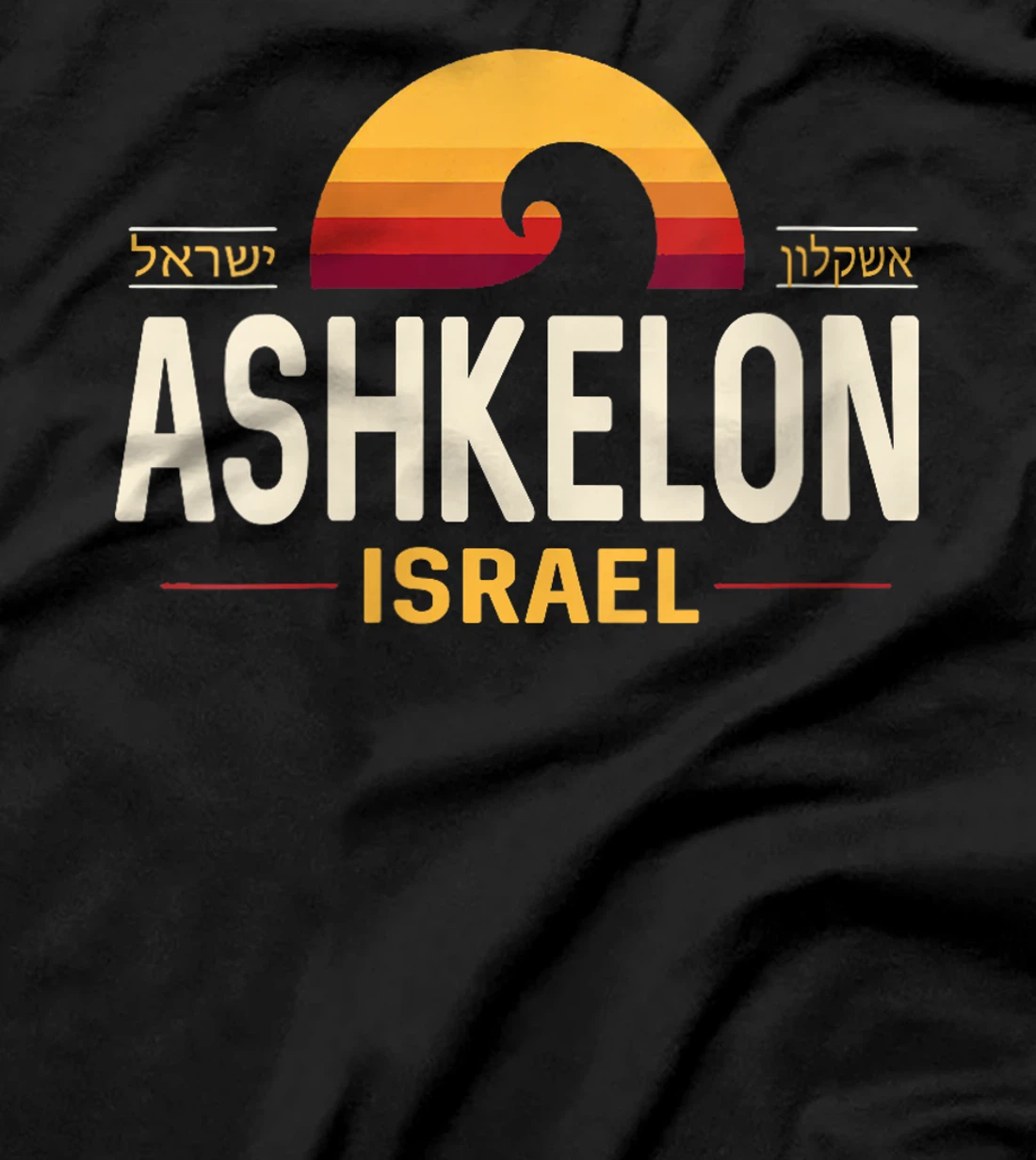 Womens Ashkelon Israel | Ashkelon Israel Retro Wave T-Shirt