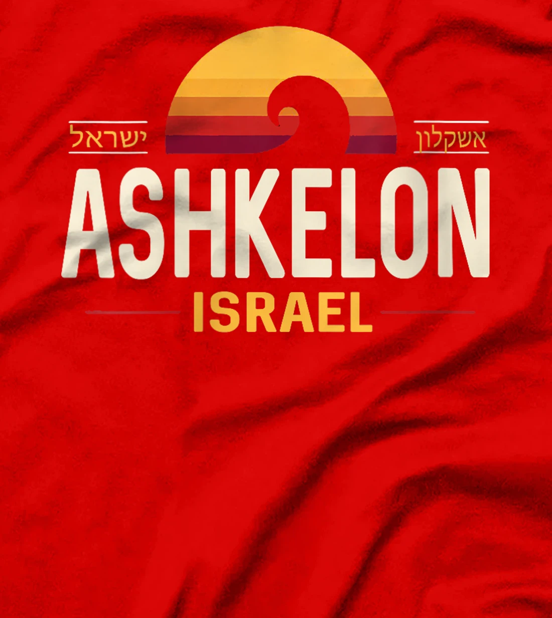 Womens Ashkelon Israel | Ashkelon Israel Retro Wave T-Shirt