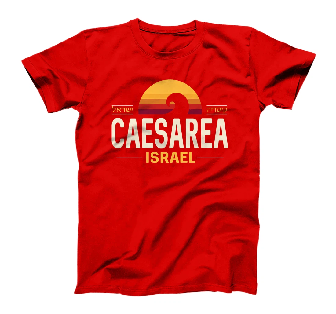 Caesarea Israel | Caesarea Israel Retro Wave | Caesaria Premium T-Shirt
