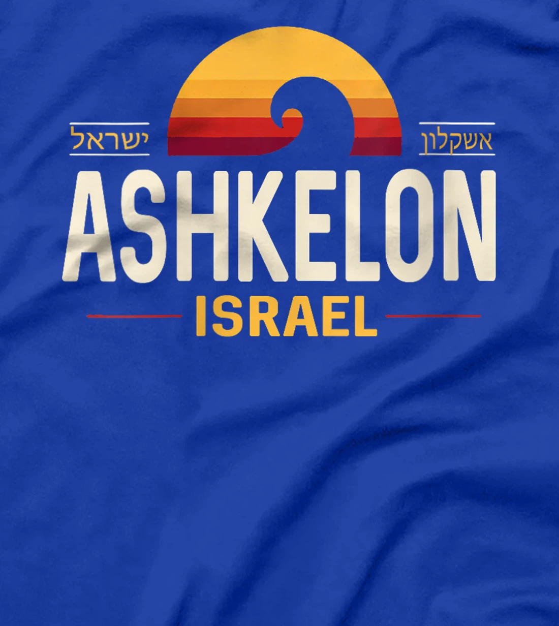Womens Ashkelon Israel | Ashkelon Israel Retro Wave T-Shirt
