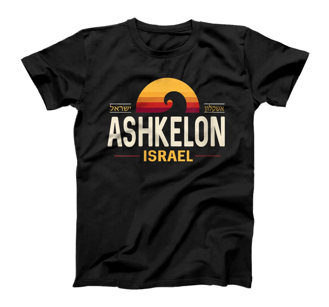 Womens Ashkelon Israel | Ashkelon Israel Retro Wave T-Shirt