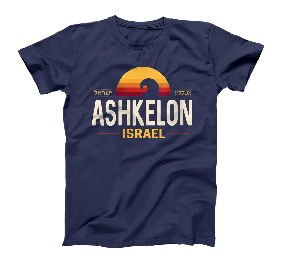 Womens Ashkelon Israel | Ashkelon Israel Retro Wave T-Shirt