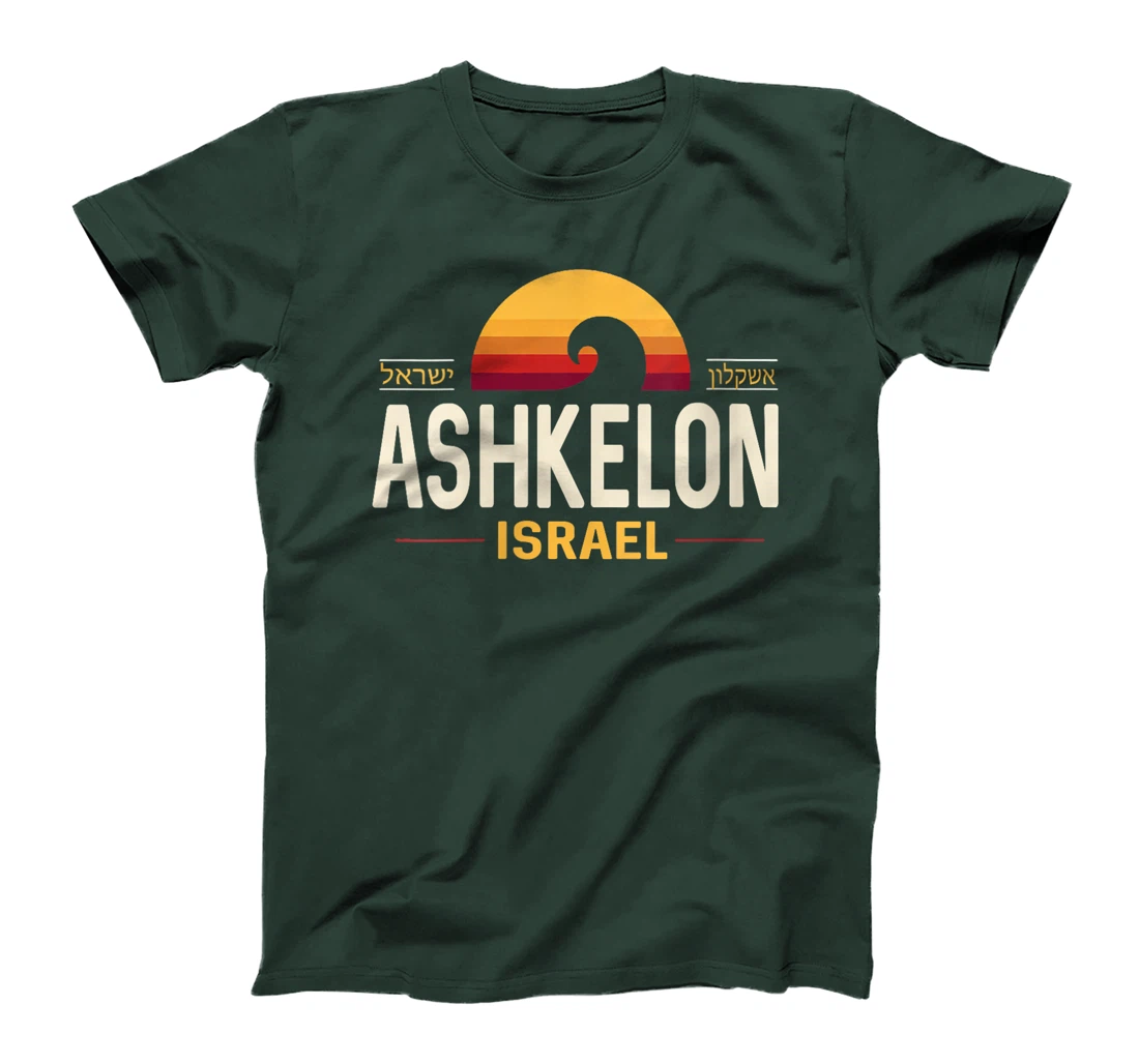Womens Ashkelon Israel | Ashkelon Israel Retro Wave T-Shirt