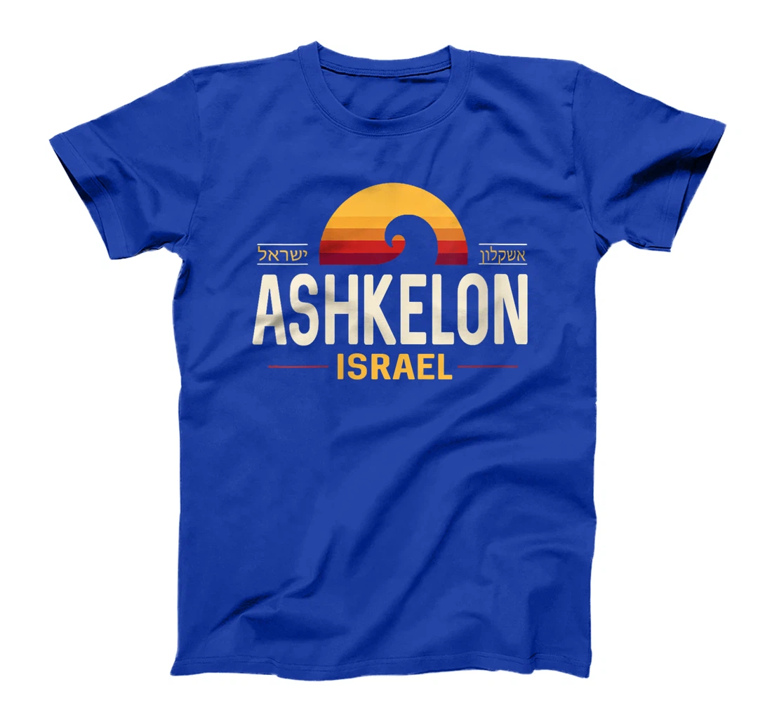 Womens Ashkelon Israel | Ashkelon Israel Retro Wave T-Shirt