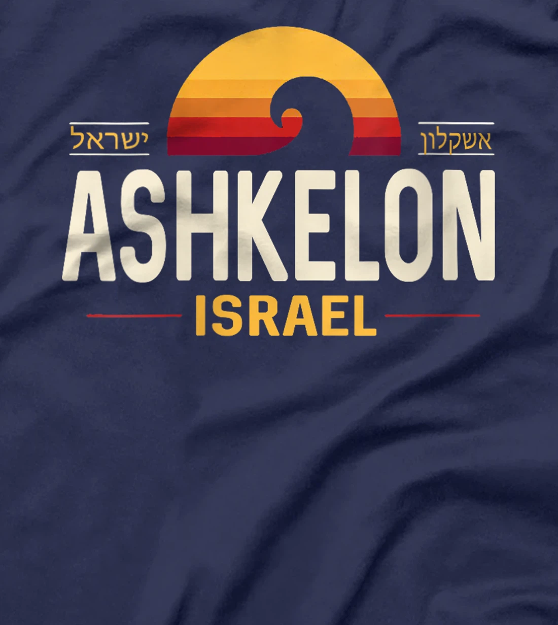 Womens Ashkelon Israel | Ashkelon Israel Retro Wave T-Shirt