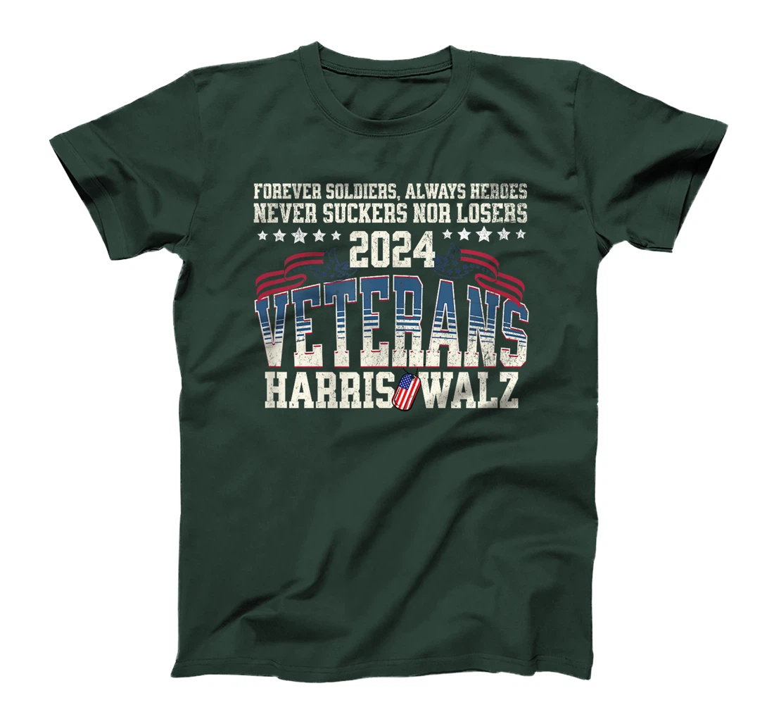 Veterans for Harris Walz 2024 Proud Vets against Trump T-Shirt