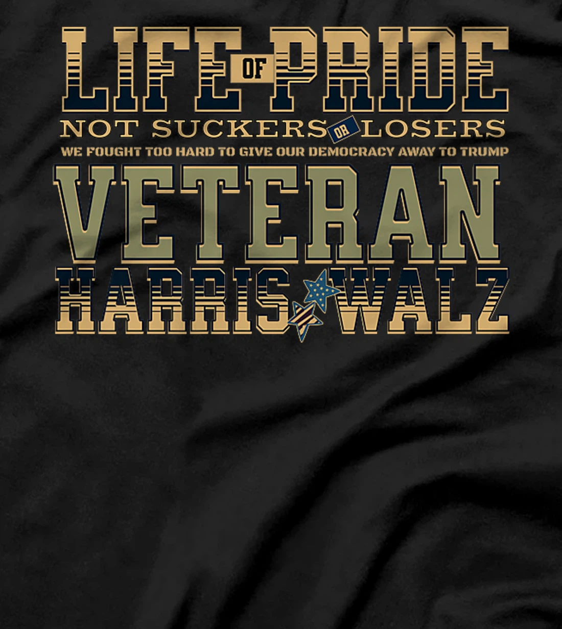 Veterans for Harris Walz 2024 Proud Vets against Trump Premium T-Shirt