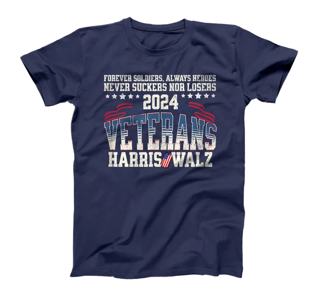 Veterans for Harris Walz 2024 Proud Vets against Trump T-Shirt