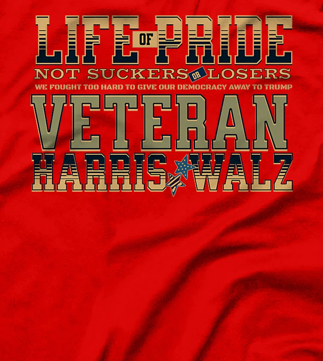 Veterans for Harris Walz 2024 Proud Vets against Trump Premium T-Shirt