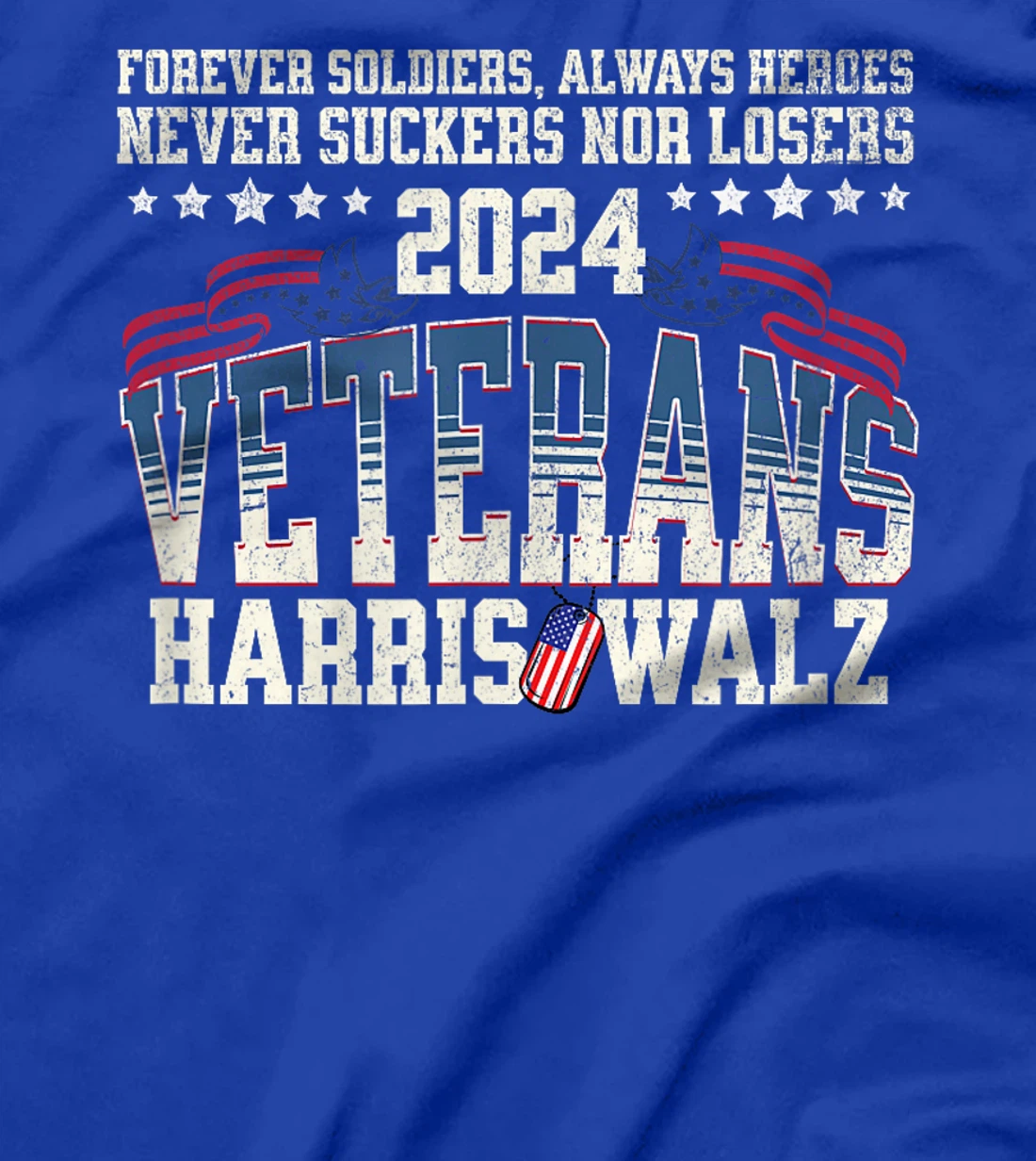 Veterans for Harris Walz 2024 Proud Vets against Trump T-Shirt