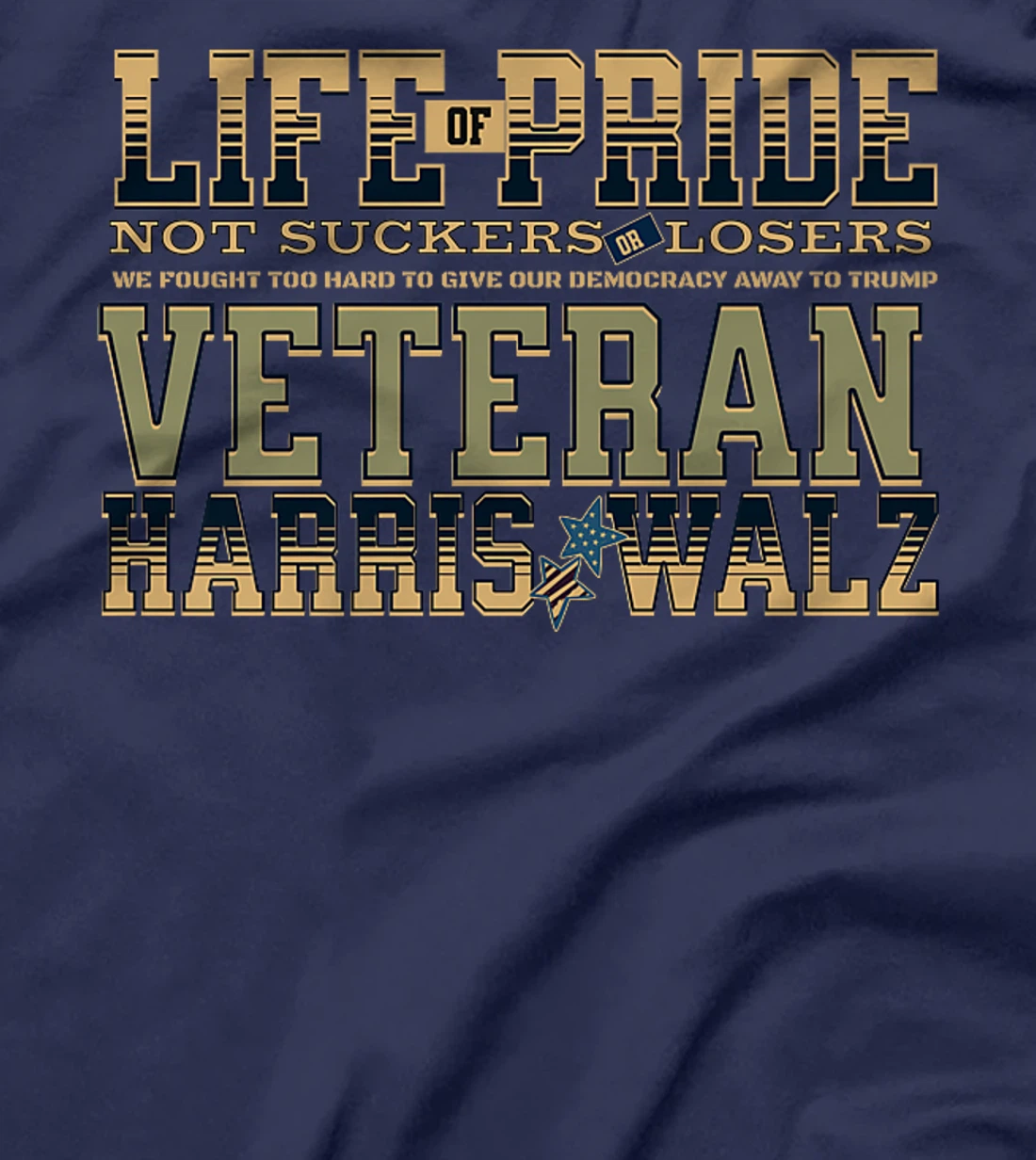 Veterans for Harris Walz 2024 Proud Vets against Trump Premium T-Shirt