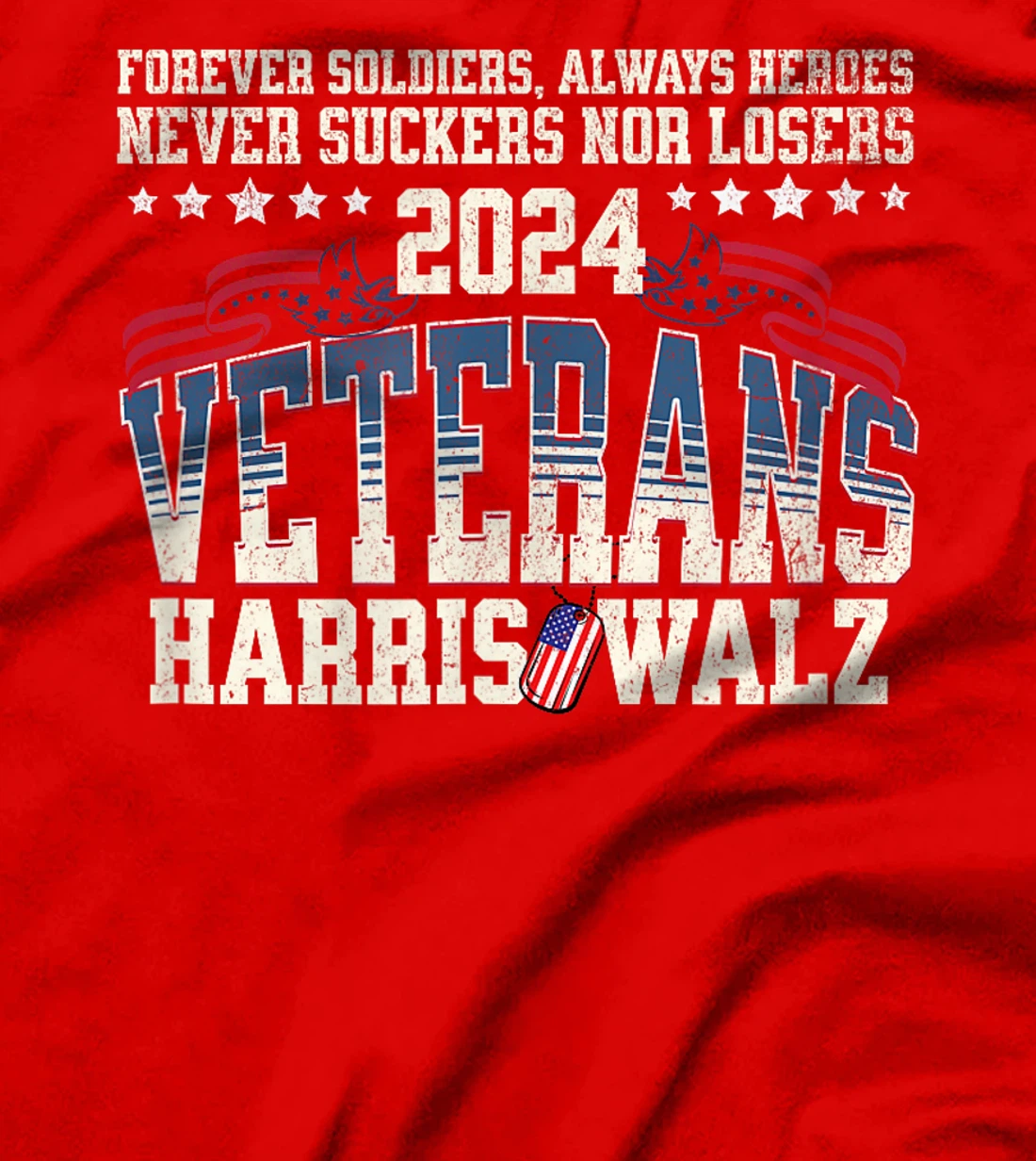 Veterans for Harris Walz 2024 Proud Vets against Trump T-Shirt