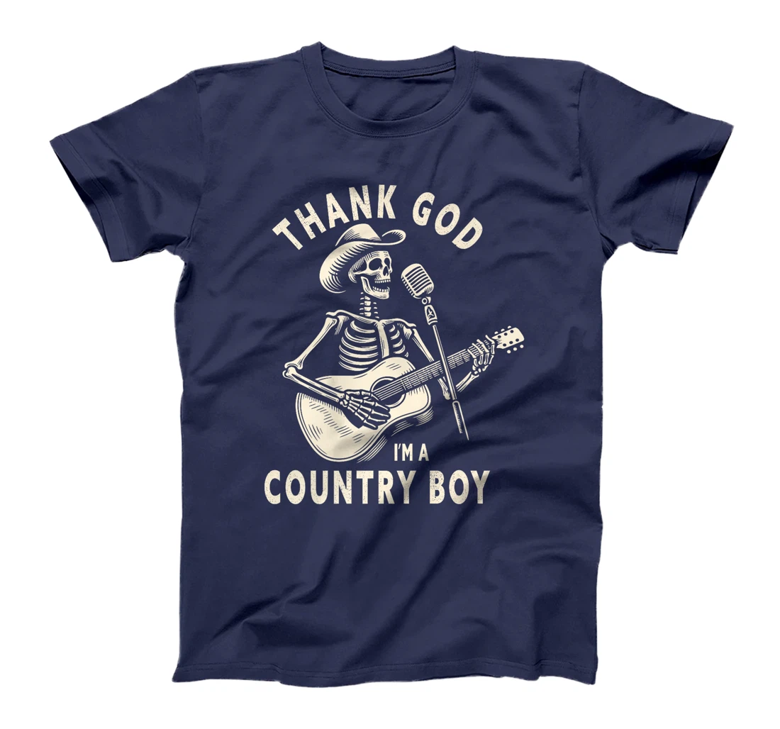 Thank God I'm A Country Music Boy Cowboy Western Retro Premium T-Shirt