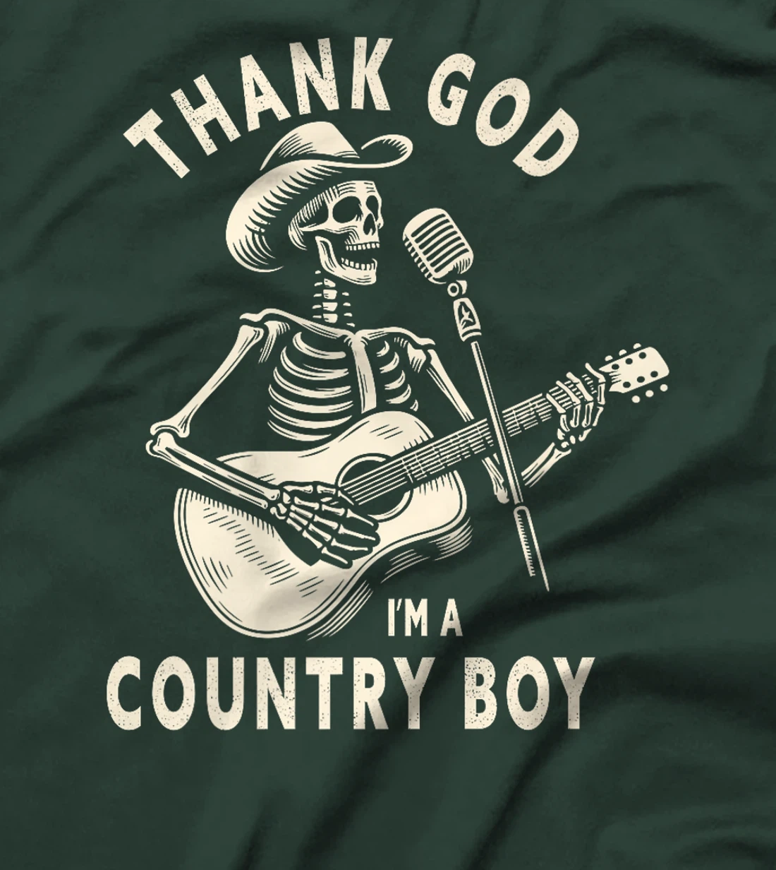 Thank God I'm A Country Music Boy Cowboy Western Retro Premium T-Shirt