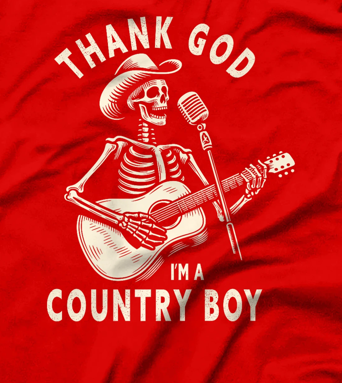 Thank God I'm A Country Music Boy Cowboy Western Retro Premium T-Shirt