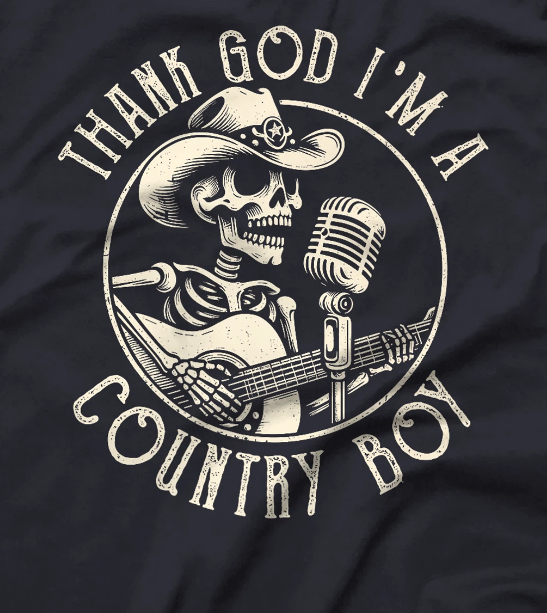 Thank God I'm A Country Music Boy Cowboy Western Retro Premium T-Shirt