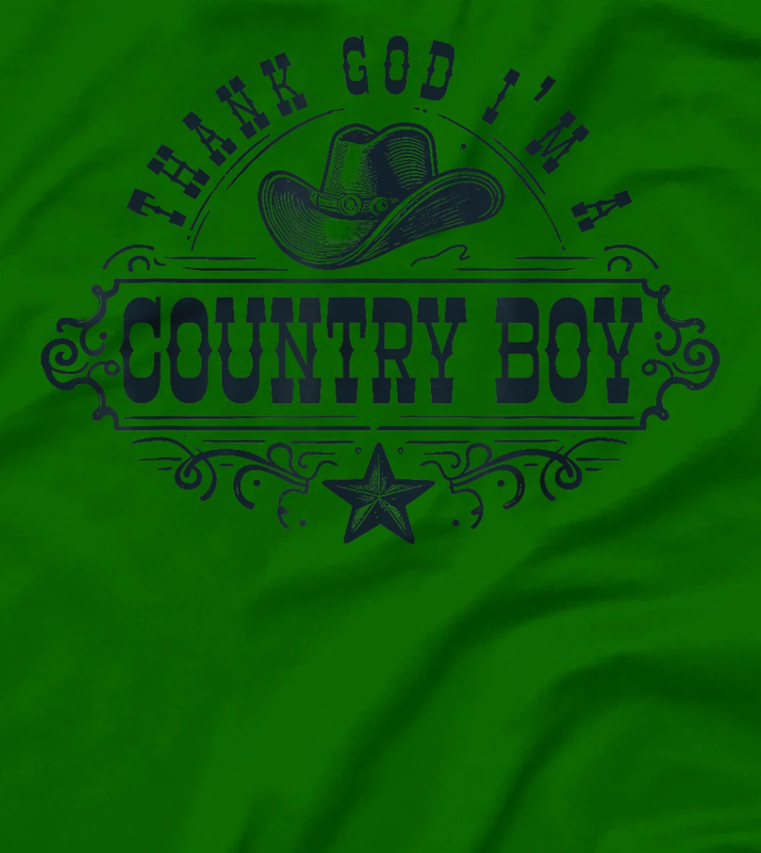 Thank God I'm A Country Music Boy Cowboy Western Retro T-Shirt
