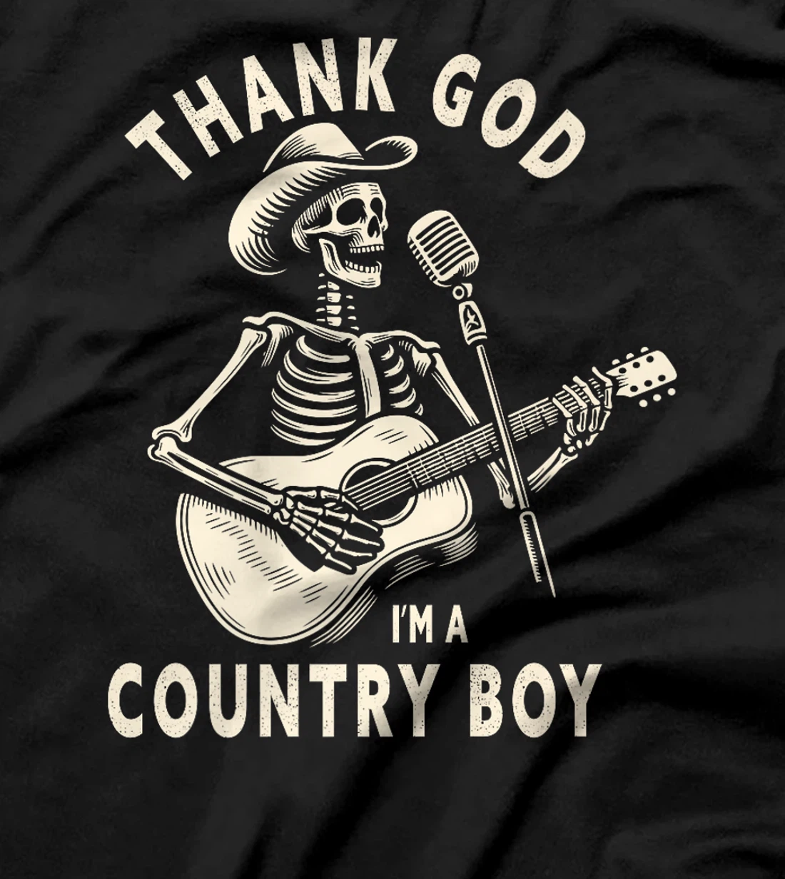 Thank God I'm A Country Music Boy Cowboy Western Retro Premium T-Shirt